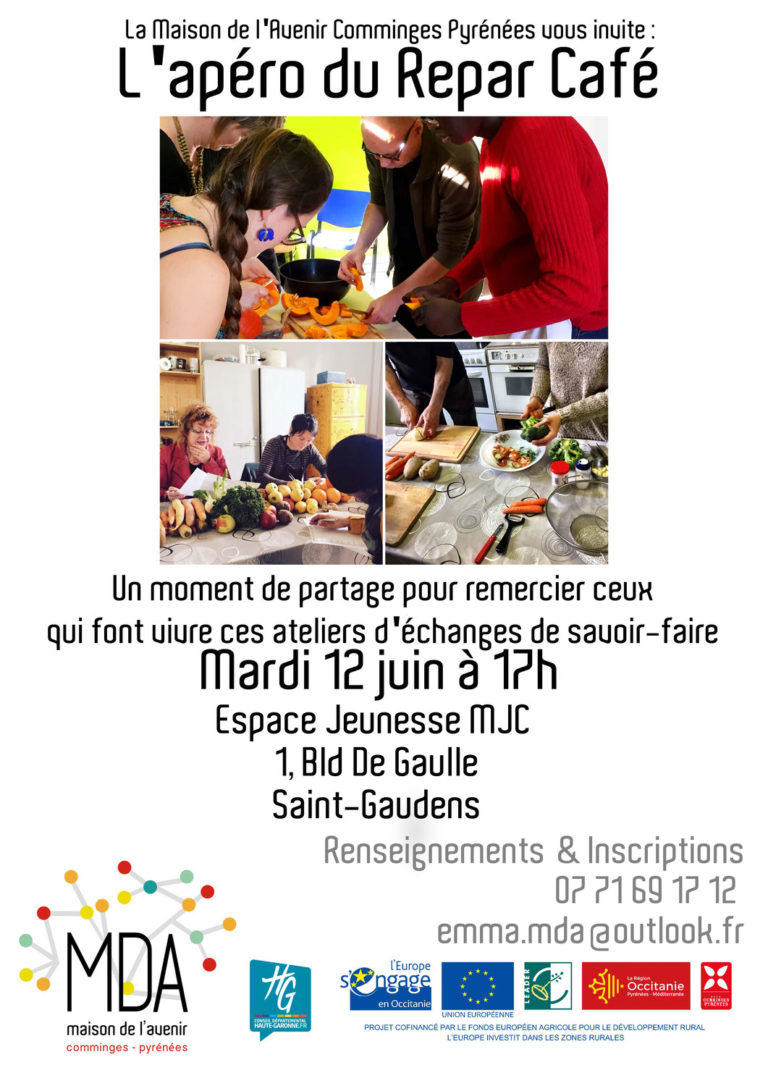 Affiche de l'atelier repar cafe du 12 juin