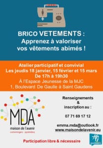 Affiche atelier brico vêtement