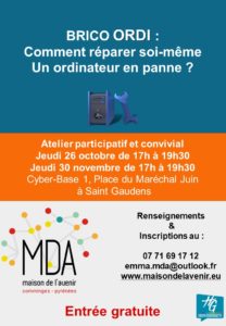 Affiche atelier brico ordi