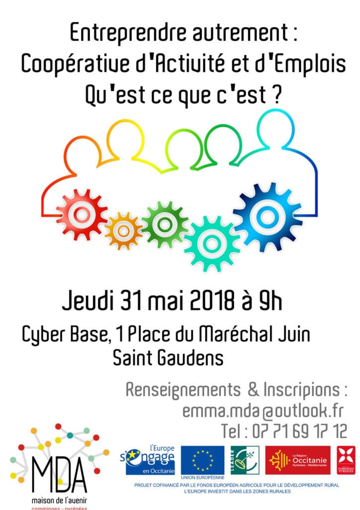 Affiche cooperative d'activité et d'emplois