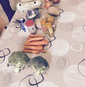 Légumes sur la table