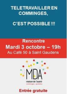 affiche télétravailler en comminges
