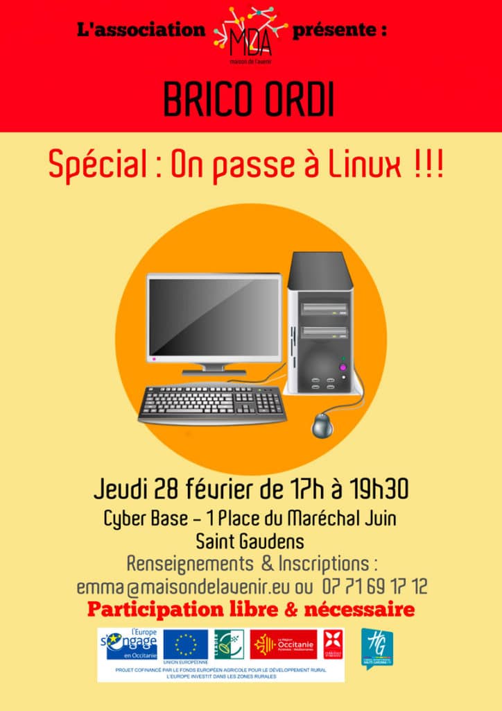 Affiche du brico ordi du mois de février