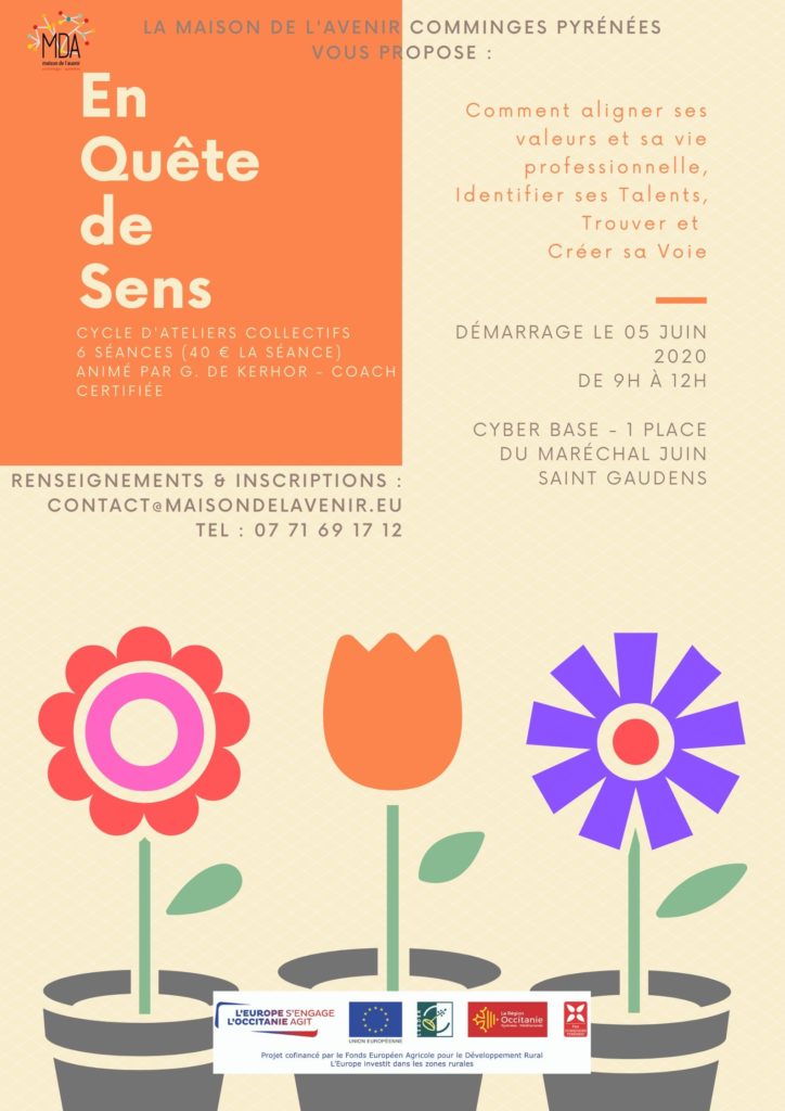 Affiche date de démarrage ateliers en quête de sens